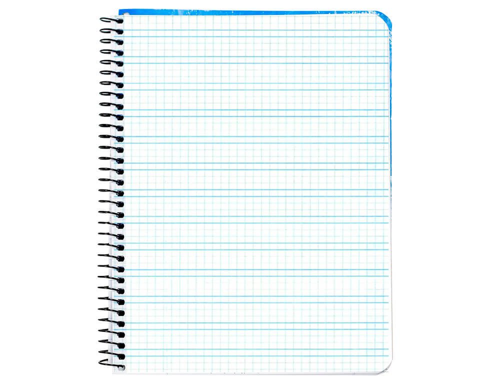 CUADERNO ESPIRAL LIDERPAPEL FOLIO PAUTAGUIA TAPA BLANDA 80H 75 GR CUADRO PAUTADO 3MM CON MARGEN COLORES SURTIDOS