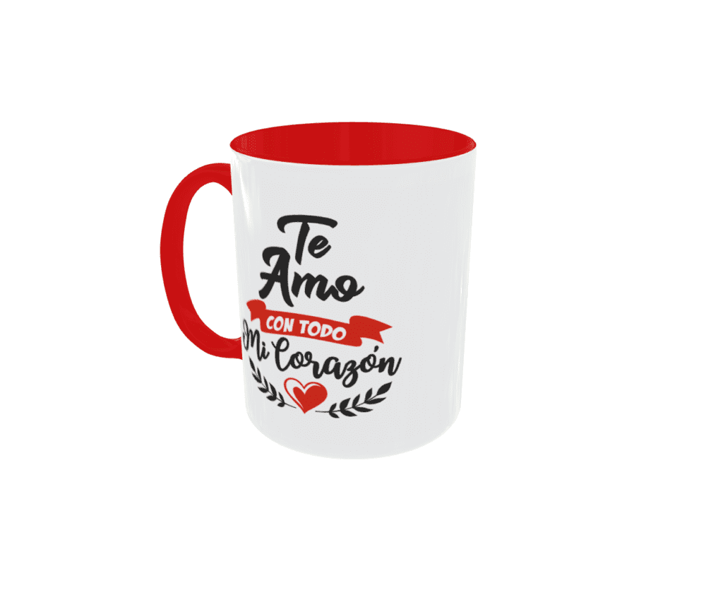 Taza Te Amo Con Todo Mi Corazón - Imagen 2