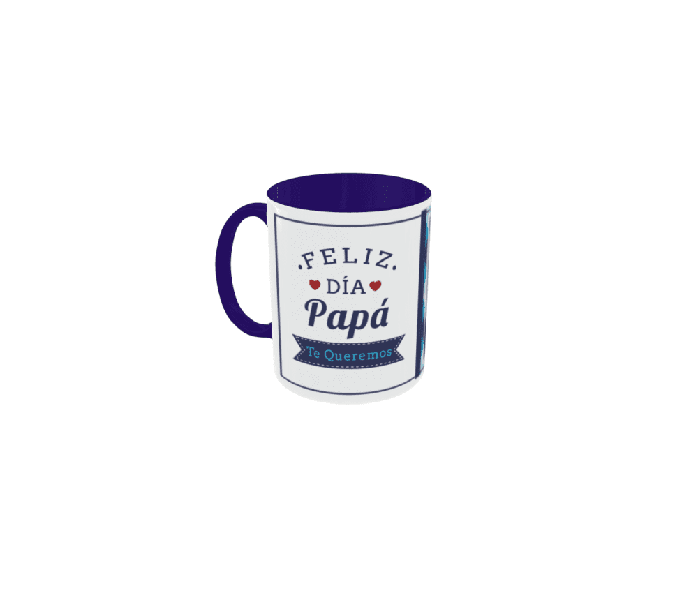 Taza personalizada, feliz día papa te queremos.