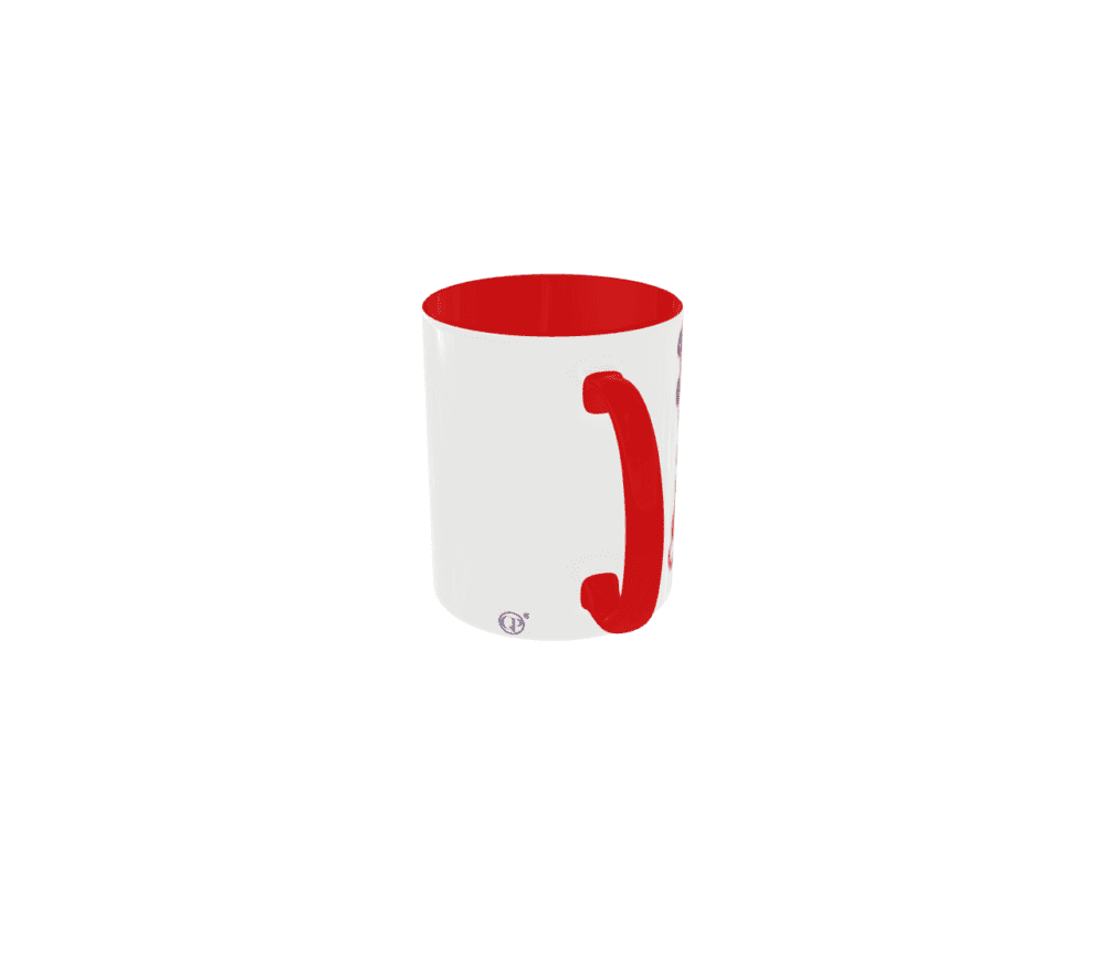 Taza Dad You Are My Hero Interior Rojo Y Mango Rojo - Imagen 4