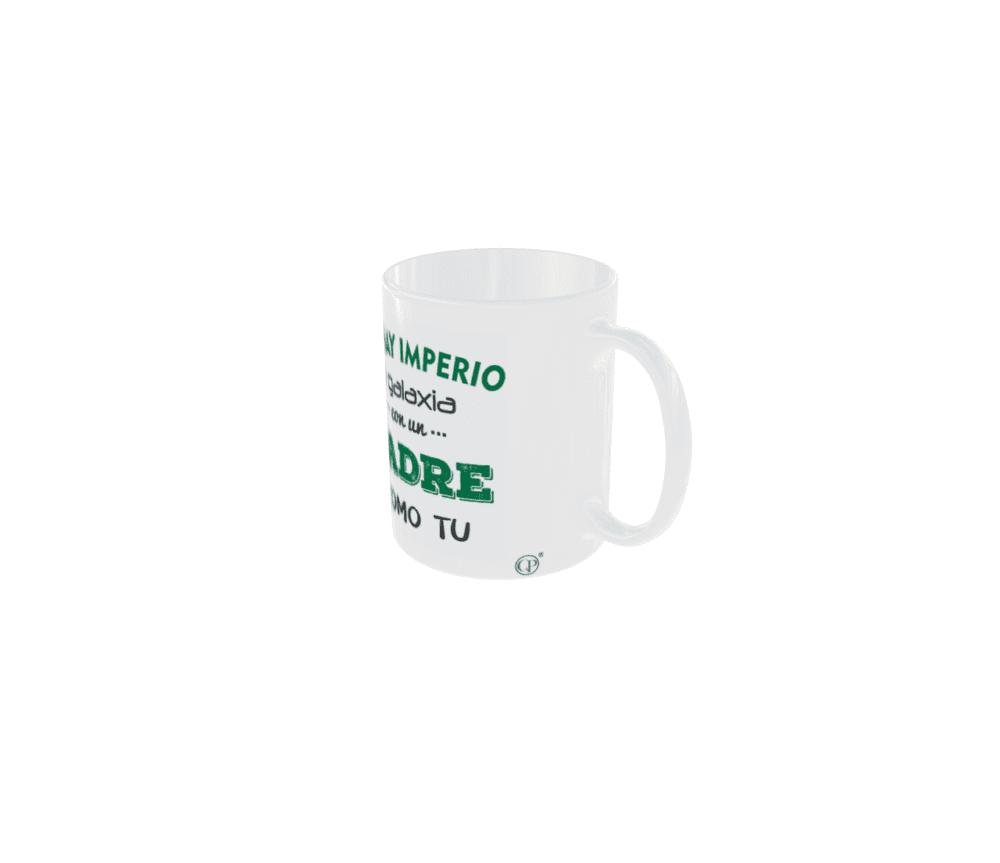 Taza El Mejor Padre De La Galaxia, 350 ML Blanco Brillo - Imagen 5