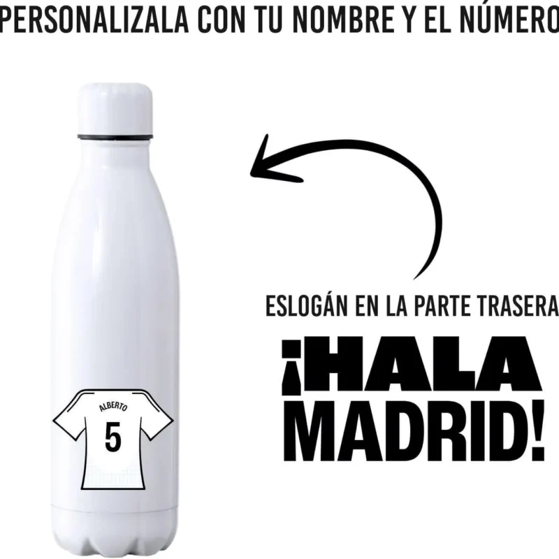 Botella Personalizada de Fútbol - Real Madrid